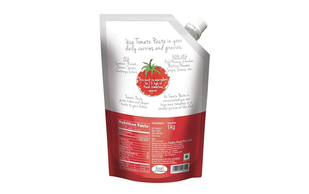 Indira's Tomato Paste    Pack  1 kilogram